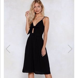 Brand New (NWT) black midi dress -Nasty Gal